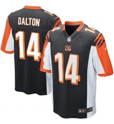 Youth Nike Cincinnati Bengals #14 Andy Dalton Game Black Team Color NFL Jersey