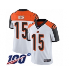 Men's Cincinnati Bengals #15 John Ross White Vapor Untouchable Limited Player 100th Season Football Jersey