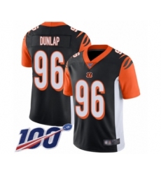 Men's Cincinnati Bengals #96 Carlos Dunlap Black Team Color Vapor Untouchable Limited Player 100th Season Football Jersey