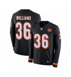 Men's Nike Cincinnati Bengals #36 Shawn Williams Limited Black Therma Long Sleeve NFL Jersey