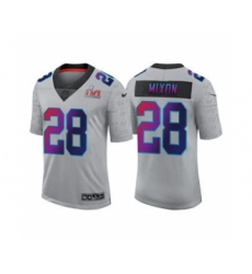 Men's Cincinnati Bengals #28 Joe Mixon 2022 Gray Super Bowl LVI Limited Stitched Jersey
