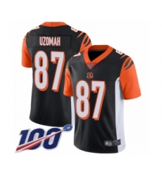 Men's Cincinnati Bengals #87 C.J. Uzomah Black Team Color Vapor Untouchable Limited Player 100th Season Football Jersey