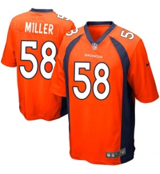 Men's Nike Denver Broncos #58 Von Miller Game Orange Team Color NFL Jersey