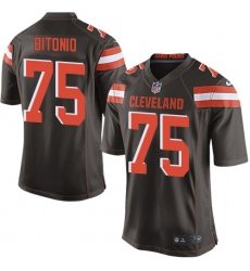 Men's Nike Cleveland Browns #75 Joel Bitonio Game Brown Team Color NFL Jersey