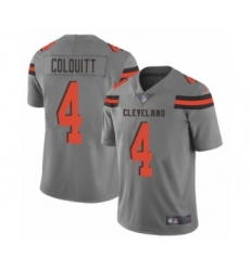 Women's Cleveland Browns #4 Britton Colquitt Limited Gray Inverted Legend Football Jersey