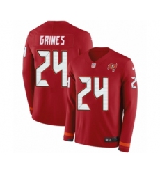 Men's Nike Tampa Bay Buccaneers #24 Brent Grimes Limited Red Therma Long Sleeve NFL Jersey