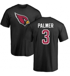 NFL Nike Arizona Cardinals #3 Carson Palmer Black Name & Number Logo T-Shirt