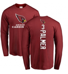 NFL Nike Arizona Cardinals #3 Carson Palmer Maroon Backer Long Sleeve T-Shirt