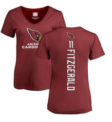 NFL Women's Nike Arizona Cardinals #11 Larry Fitzgerald Maroon Backer T-Shirt