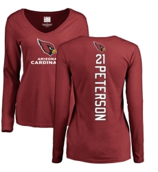 NFL Women's Nike Arizona Cardinals #21 Patrick Peterson Maroon Backer Long Sleeve T-Shirt