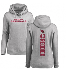 NFL Women's Nike Arizona Cardinals #43 Haason Reddick Ash Backer Pullover Hoodie