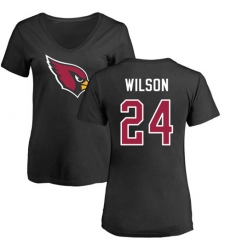 NFL Women's Nike Arizona Cardinals #24 Adrian Wilson Black Name & Number Logo T-Shirt