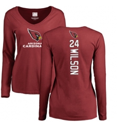 NFL Women's Nike Arizona Cardinals #24 Adrian Wilson Maroon Backer Long Sleeve T-Shirt