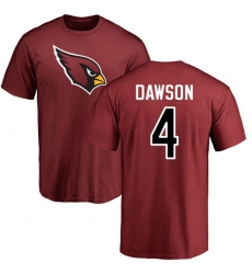 NFL Nike Arizona Cardinals #4 Phil Dawson Maroon Name & Number Logo Personalized T-Shirt
