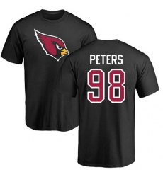 NFL Nike Arizona Cardinals #98 Corey Peters Black Name & Number Logo T-Shirt