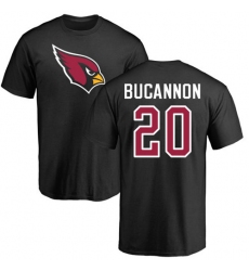 NFL Nike Arizona Cardinals #20 Deone Bucannon Black Name & Number Logo T-Shirt