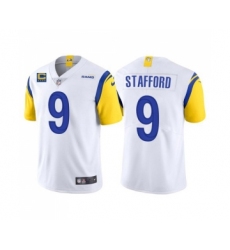 Men's Los Angeles Rams 2022 #9 Matthew Stafford White With 4-star C Patch Stitched NFL Jersey