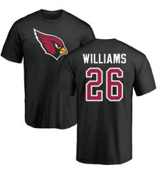 NFL Nike Arizona Cardinals #26 Brandon Williams Black Name & Number Logo T-Shirt