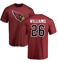 NFL Nike Arizona Cardinals #26 Brandon Williams Maroon Name & Number Logo Personalized T-Shirt