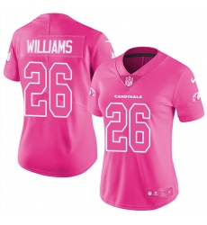 Women's Nike Arizona Cardinals #26 Brandon Williams Limited Pink Rush Fashion NFL Jersey