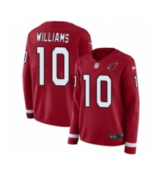 Women's Nike Arizona Cardinals #10 Chad Williams Limited Red Therma Long Sleeve NFL Jersey