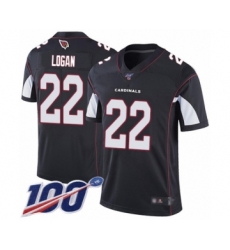 Men's Arizona Cardinals #22 T. J. Logan Black Alternate Vapor Untouchable Limited Player 100th Season Football Jersey