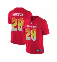 Men's Nike Los Angeles Chargers #28 Melvin Gordon Limited Red AFC 2019 Pro Bowl NFL Jersey