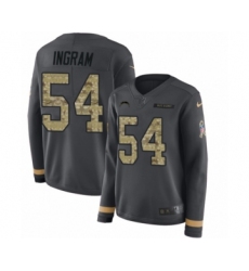 Women's Nike Los Angeles Chargers #54 Melvin Ingram Limited Black Salute to Service Therma Long Sleeve NFL Jersey