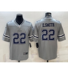 Men's Dallas Cowboys #22 Emmitt Smith Grey 2020 Inverted Legend Stitched NFL Nike Limited Jersey
