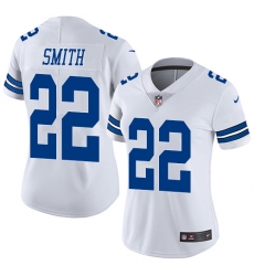 Women's Nike Dallas Cowboys #22 Emmitt Smith Elite White NFL Jersey