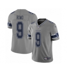 Men's Dallas Cowboys #9 Tony Romo Limited Gray Inverted Legend Football Jersey