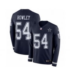 Youth Nike Dallas Cowboys #54 Chuck Howley Limited Navy Blue Therma Long Sleeve NFL Jersey