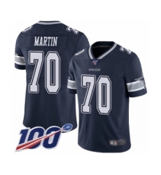 Men's Dallas Cowboys #70 Zack Martin Navy Blue Team Color Vapor Untouchable Limited Player 100th Season Football Jersey