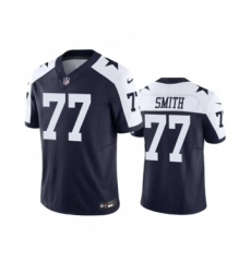 Men's Nike Dallas Cowboys #77 Tyron Smith Navy 2023 F.U.S.E. Vapor Limited Stitched Football Jersey