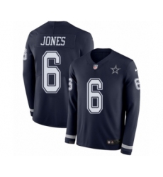 Youth Nike Dallas Cowboys #6 Chris Jones Limited Navy Blue Therma Long Sleeve NFL Jersey
