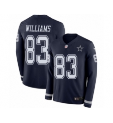 Men's Nike Dallas Cowboys #83 Terrance Williams Limited Navy Blue Therma Long Sleeve NFL Jersey