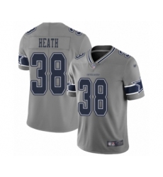 Men's Dallas Cowboys #38 Jeff Heath Limited Gray Inverted Legend Football Jersey