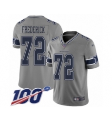 Youth Dallas Cowboys #72 Travis Frederick Limited Gray Inverted Legend 100th Season Football Jersey