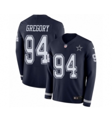 Youth Nike Dallas Cowboys #94 Randy Gregory Limited Navy Blue Therma Long Sleeve NFL Jersey