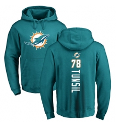 NFL Nike Miami Dolphins #78 Laremy Tunsil Aqua Green Backer Pullover Hoodie