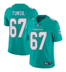 Youth Nike Miami Dolphins #67 Laremy Tunsil Aqua Green Team Color Vapor Untouchable Limited Player NFL Jersey