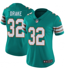 Women's Nike Miami Dolphins #32 Kenyan Drake Elite Aqua Green Alternate NFL Jersey
