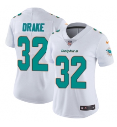 Women's Nike Miami Dolphins #32 Kenyan Drake Elite White NFL Jersey