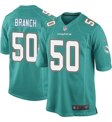 Men's Nike Miami Dolphins #50 Andre Branch Game Aqua Green Team Color NFL Jersey