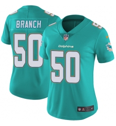 Women's Nike Miami Dolphins #50 Andre Branch Aqua Green Team Color Vapor Untouchable Limited Player NFL Jersey