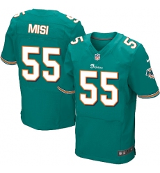 Men's Nike Miami Dolphins #55 Koa Misi Elite Aqua Green Team Color NFL Jersey