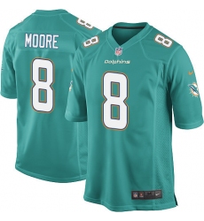 Men's Nike Miami Dolphins #8 Matt Moore Game Aqua Green Team Color NFL Jersey