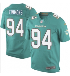 Men's Nike Miami Dolphins #94 Lawrence Timmons Elite Aqua Green Team Color NFL Jersey
