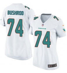 Women's Nike Miami Dolphins #74 Jermon Bushrod Game White NFL Jersey
