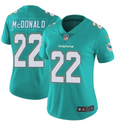 Women's Nike Miami Dolphins #22 T.J. McDonald Elite Aqua Green Team Color NFL Jersey